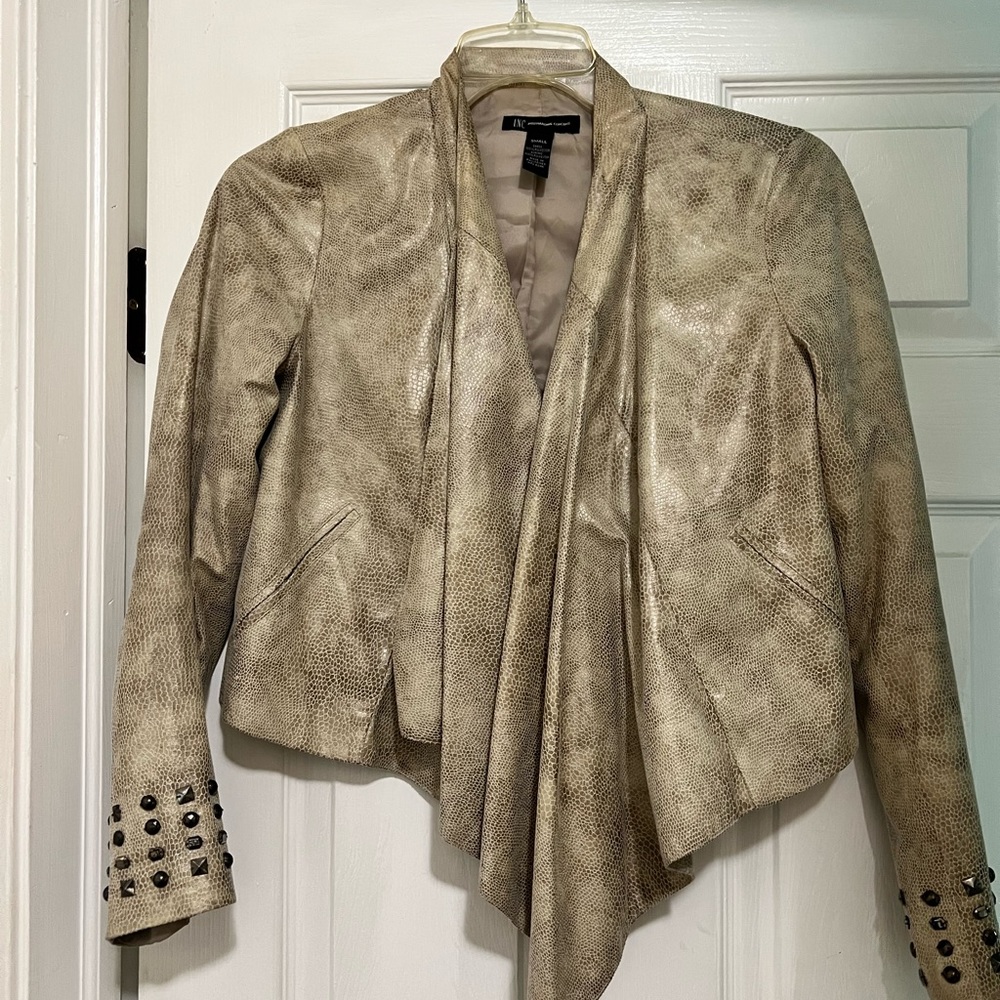 INC international concepts size S snake print cardigan blazer